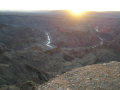 Sunset over Fishriver Canyon